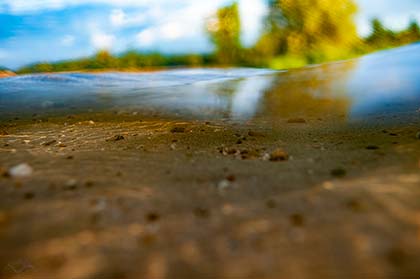 Seeufer und Sandboden